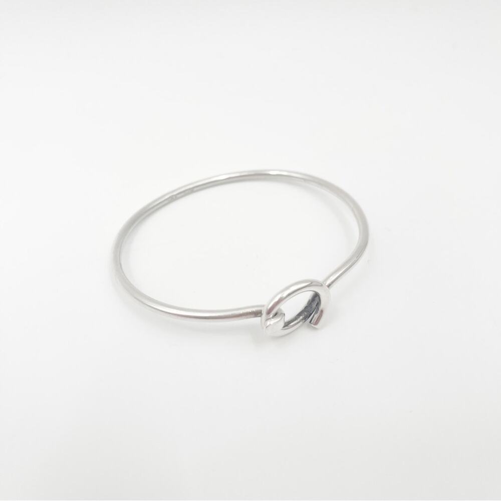 STERLING SILVER 925 Bracelet Circle Loop Hook Jewelry Add Charms Boho Bohemian